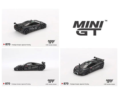Mini GT 1:64 McLaren F1 GTR #59 1995 Le Mans 24Hr Winner – Post-Race Weathered Matte Black