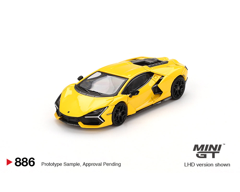Mini GT 1:64 Lamborghini Revuelto – Giallo Yellow