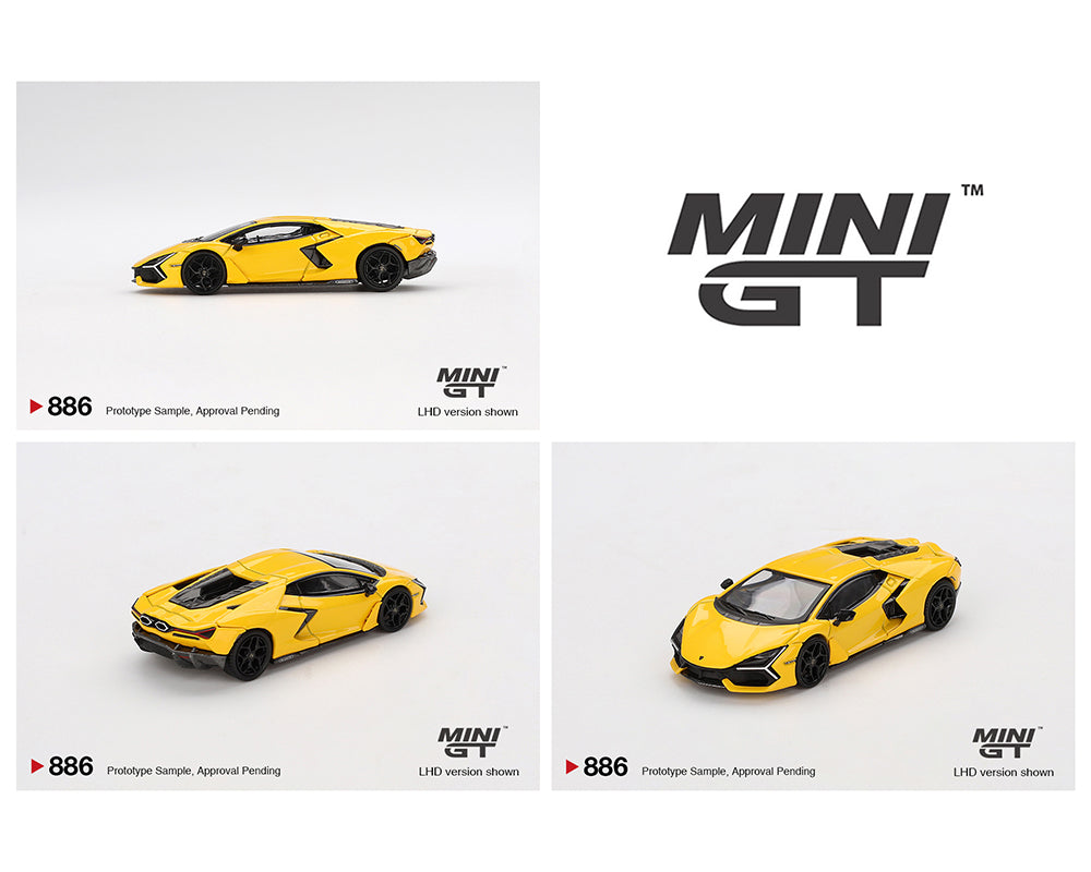Mini GT 1:64 Lamborghini Revuelto – Giallo Yellow