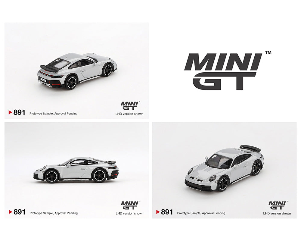 Mini GT 1:64 Porsche 911 Dakar – Ice Gray Metallic – DiecastTalk