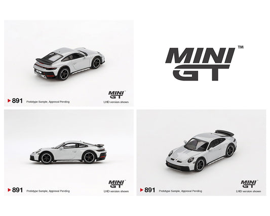 Mini GT 1:64 Porsche 911 Dakar – Ice Gray Metallic
