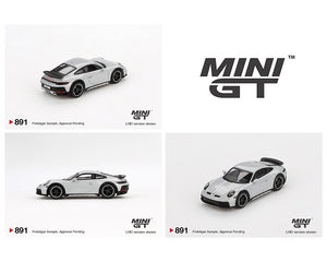 (Preorder) Mini GT 1:64 Porsche 911 Dakar – Ice Gray Metallic