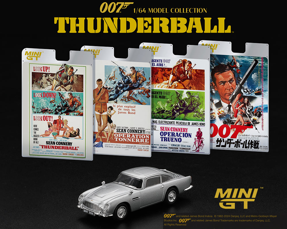 MINI GT Goldfinger&Thunderballミニカー Mini GT 1:64 Aston Martin DB5 James Bond 007 Thunderball