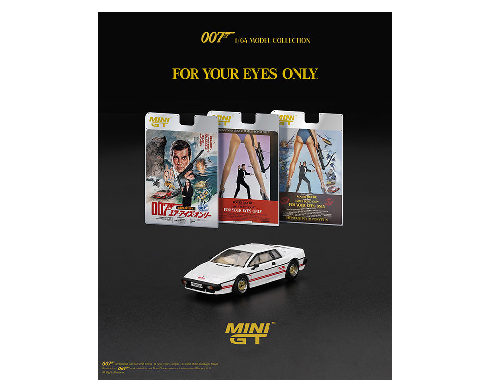 (Preorder) Mini GT 1:64 Lotus Esprit Turbo White “For Your Eyes Only” –  Limited Edition