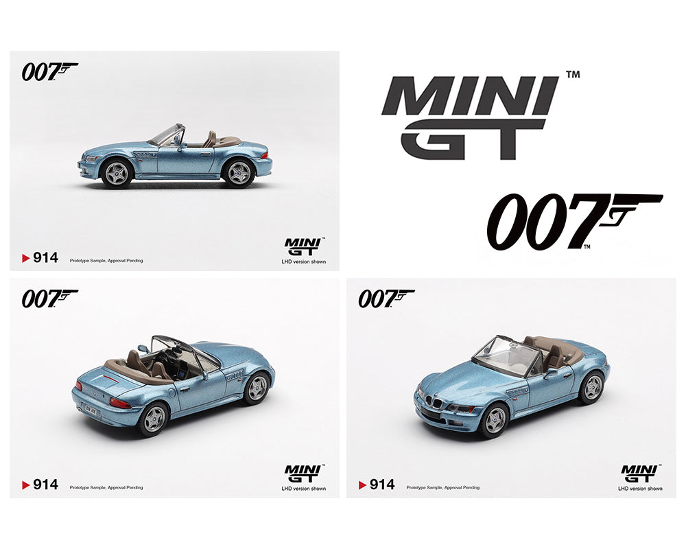 Mini GT 1:64 BMW Z3 “GoldenEye” – English Version Packaging