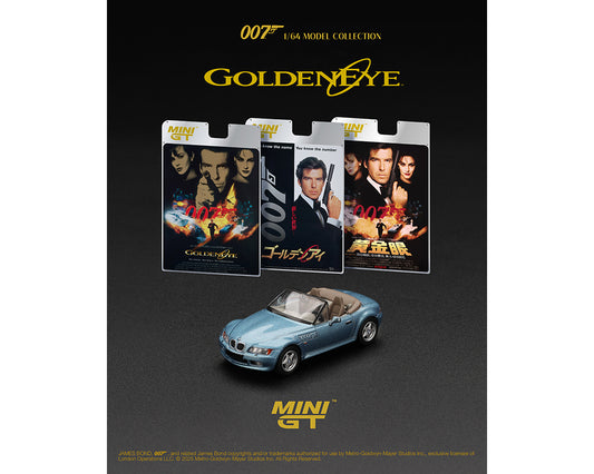 Mini GT 1:64 BMW Z3 “GoldenEye” – English Version Packaging – Limited Edition