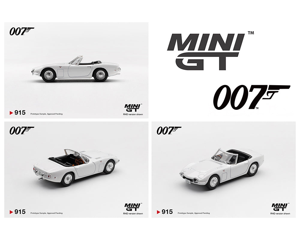Pod mini 白黒 2台セット Mini GT 1:64 Toyota 2000GT Roadster “You Only Live Twice”- English
