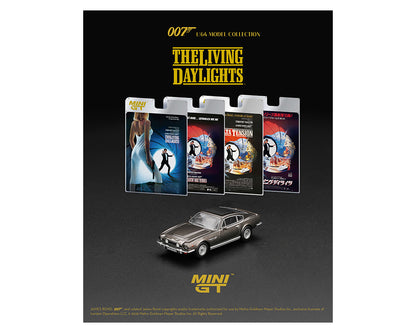 Mini GT 1:64 Aston Martin V8 Vantage The Living Daylights – English Packaging