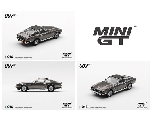 Mini GT 1:64 Aston Martin V8 Vantage The Living Daylights – English Packaging