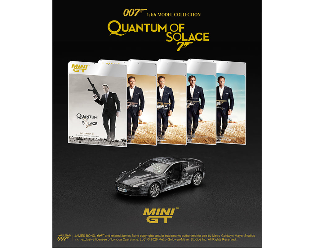 Mini GT 1:64 Aston Martin DBS “Quantum of Solace” Battle Damaged – English Packaging – Limited Edition