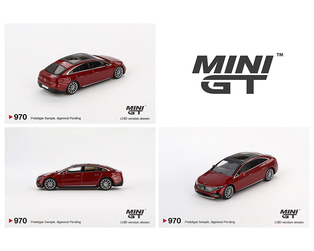 Mini GT 1:64 Mercedes-Benz EQS 580 4MATIC – Red Metallic