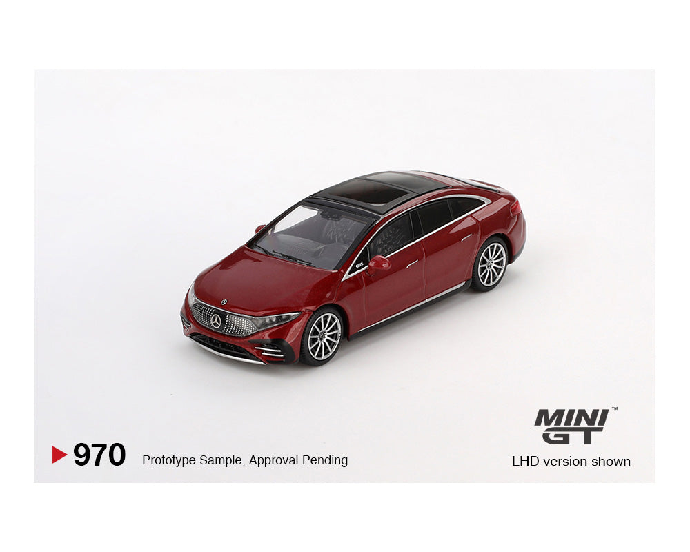 Mini GT 1:64 Mercedes-Benz EQS 580 4MATIC – Red Metallic