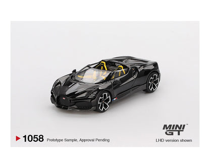 (Preorder) Mini GT 1:64 Bugatti W16 – Mistral Black
