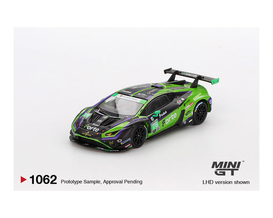 (Preorder) Mini GT 1:64 Lamborghini Huracán GT3 EVO2 #78 Forte Racing 2024 IMSA Daytona 24 Hrs