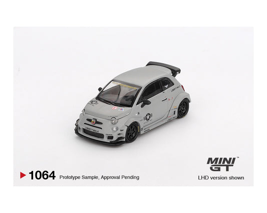 Mini GT 1:64 Abarth 595 LB-WORKS x Abas Works Fighters – Matte Grey – Mijo Exclusives