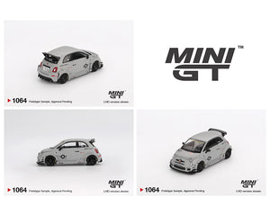 (Preorder) Mini GT 1:64 Abarth 595 LB-WORKS x Abas Works Fighters – Matte Grey – Mijo Exclusives