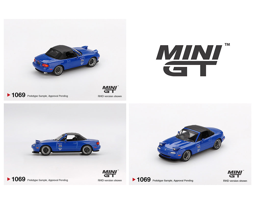 Mini GT 1:64 Mazda Miata MX-5 (NA) Tuned Version – Dark Blue
