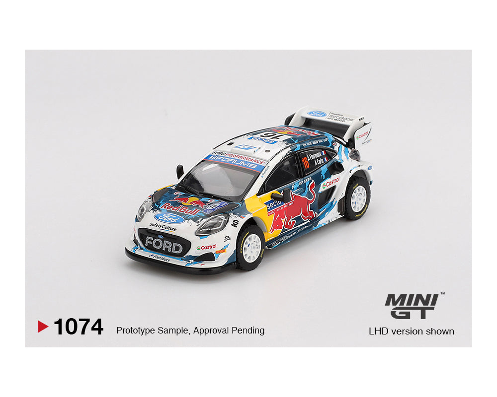 (Preorder) Mini GT 1:64 Ford Puma Rally1 #16 M-Sport Ford WRT 2024 Rally Finland 3rd Place – White – Mijo Exclusives