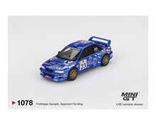Load image into Gallery viewer, (Preorder) Mini GT 1:64 Subaru Impreza WRC99 #23 2000 Acropolis Rally
