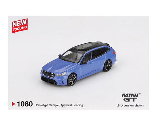 (Preorder) Mini GT 1:64 BMW M5 Touring (G99) – Marina Bay Blue Metallic