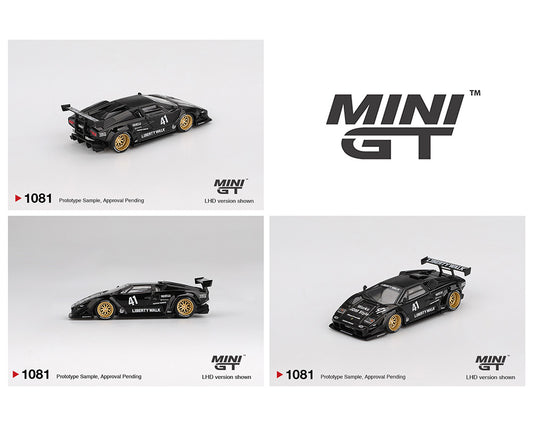 (Preorder) Mini GT 1:64 Lamborghini Countach LB-WORKS – Black