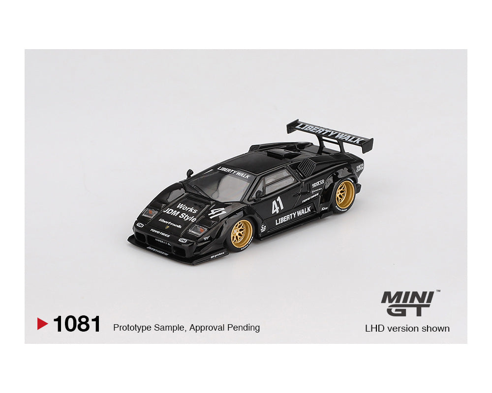 (Preorder) Mini GT 1:64 Lamborghini Countach LB-WORKS – Black