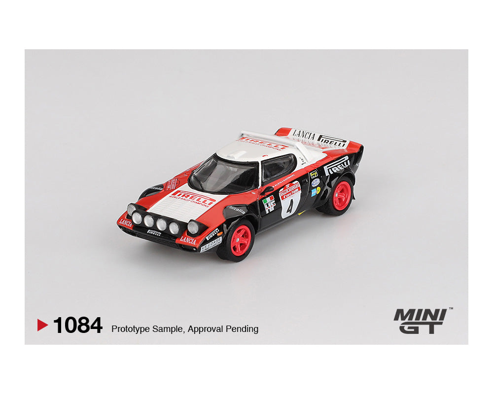 Mini GT 1:64 Lancia Stratos HF #4 1978 Rally Sanremo Winner