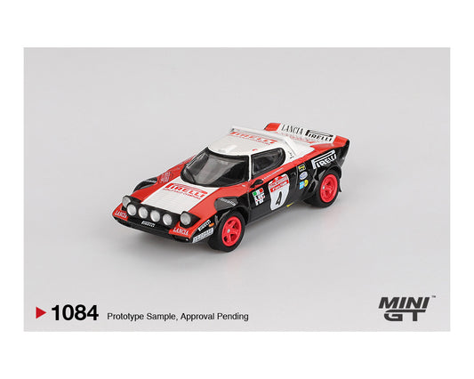(Preorder) Mini GT 1:64 Lancia Stratos HF #4 1978 Rally Sanremo Winner