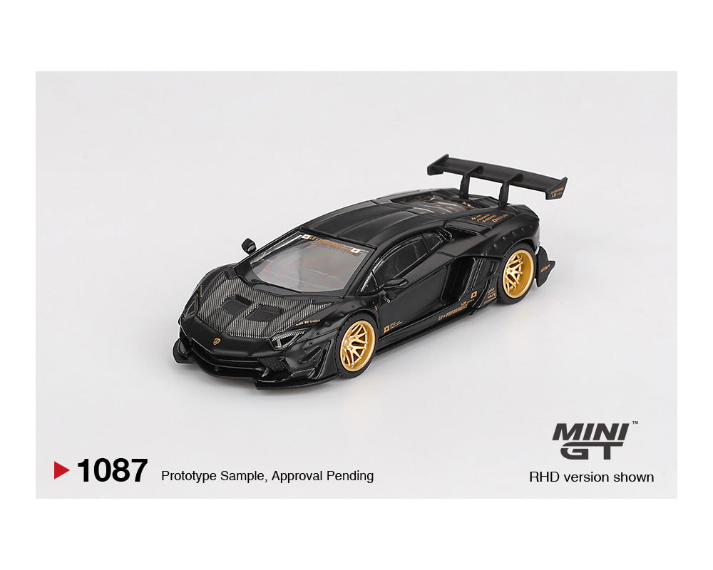 (Preorder) Mini GT 1:64 LB-WORKS Lamborghini Aventador Limited Edition – Matte Black