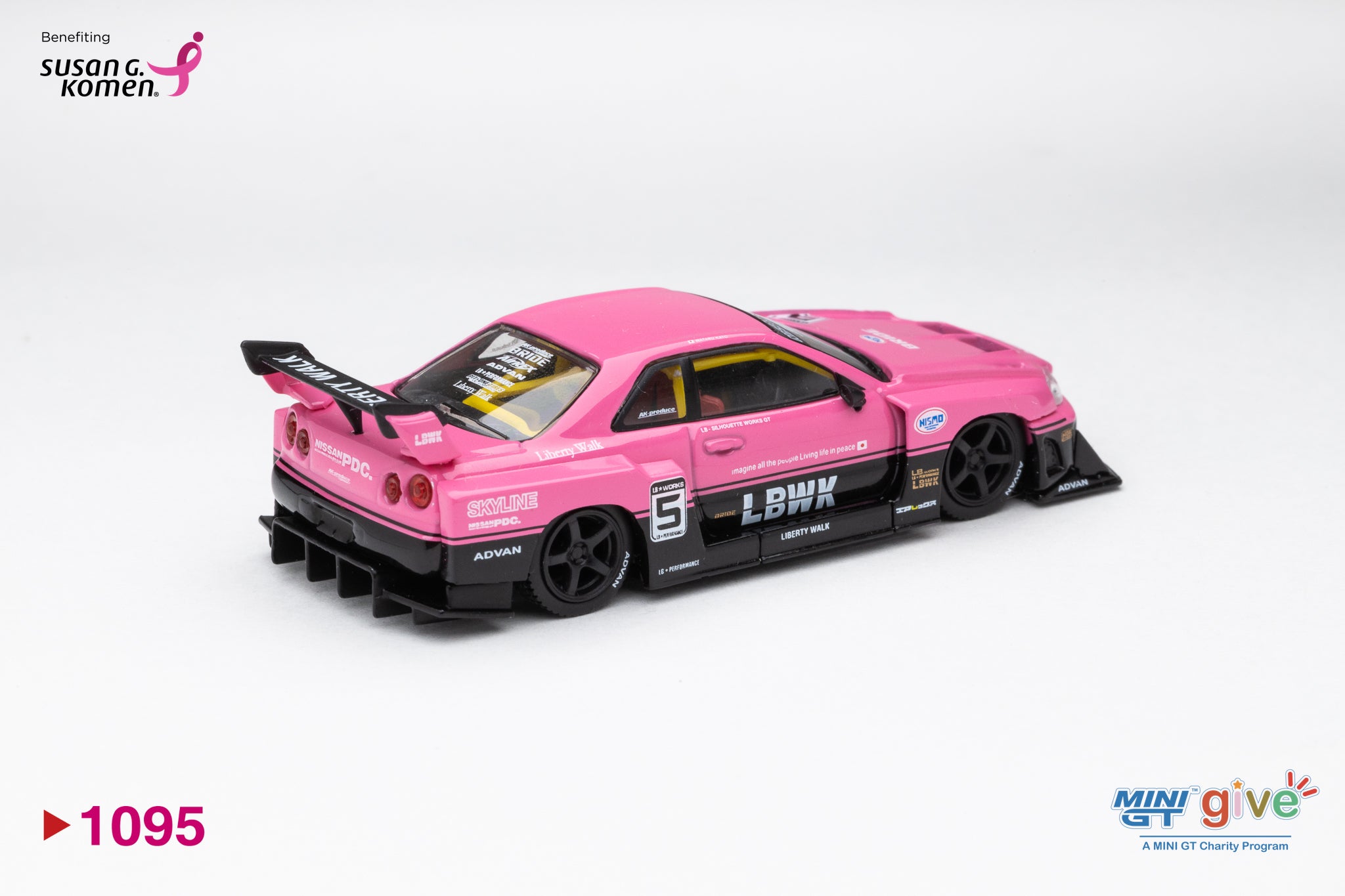 DiecastTalk X MiniGT Give 1/64 Nissan LB-ER34 Pink (PRE-SALE)