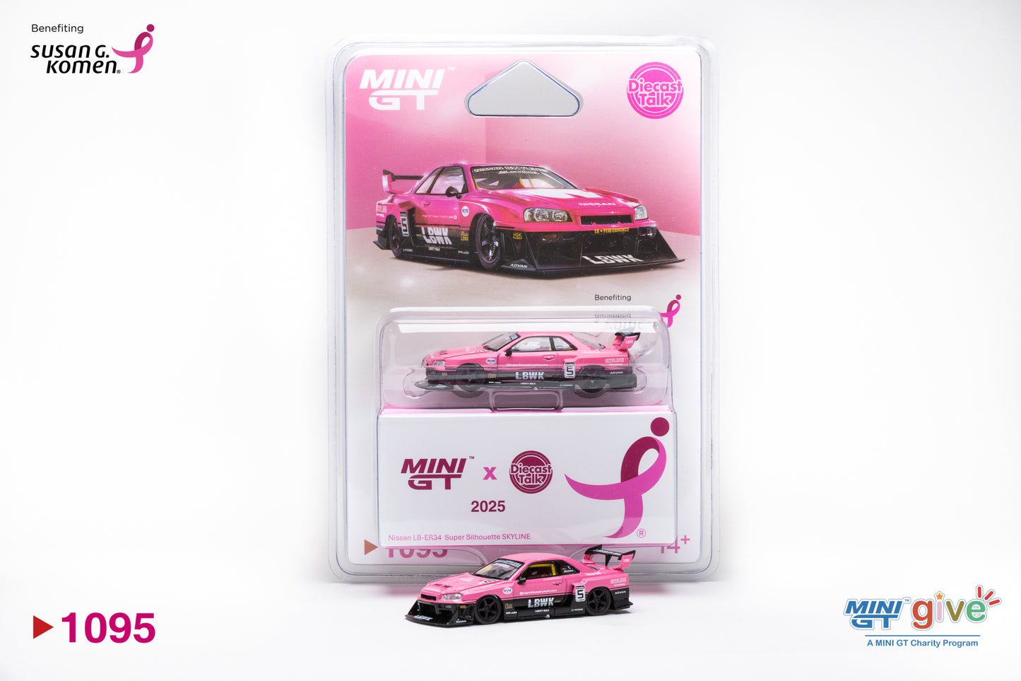 Bundle DiecastTalk Exclusive Pink Tacoma 3.0 + MiniGT Nissan LB-ER34 Pink (PRE-SALE)