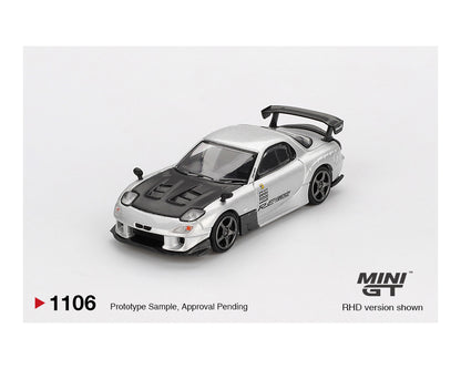 Mini GT 1:64 Mazda RX-7 RE-Amemiya – Silver Metallic