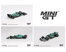 Load image into Gallery viewer, (Preorder) Mini GT 1:64 Aston Martin AMR24 #18 Lance Stroll 2024 F1 2024 Canadian GP