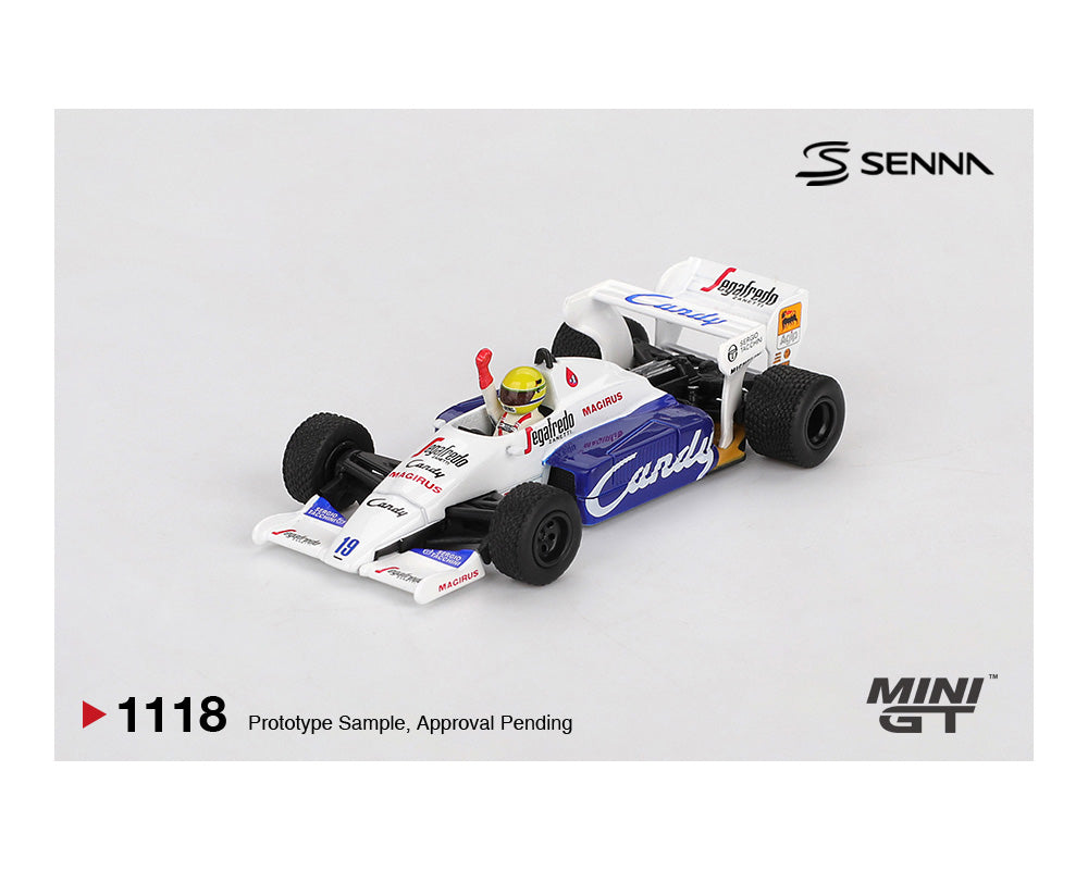 (Preorder) Mini GT 1:64 Toleman TG184 #19 Ayrton Senna 1984 Monaco Grand Prix 2nd Place- Limited Edition