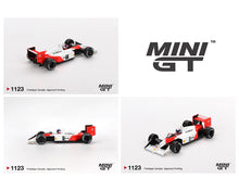 Load image into Gallery viewer, (Preorder) Mini GT 1:64 McLaren MP4/4 #11 Alain Prost 1988 Japanese Grand Prix 2nd Place – Mijo Exclusives