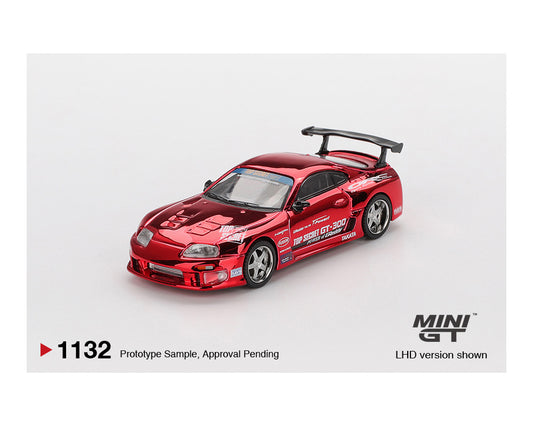 Mini GT 1:64 Toyota Supra (A80) Top Secret GT-300 Top Secret – Red Chrome