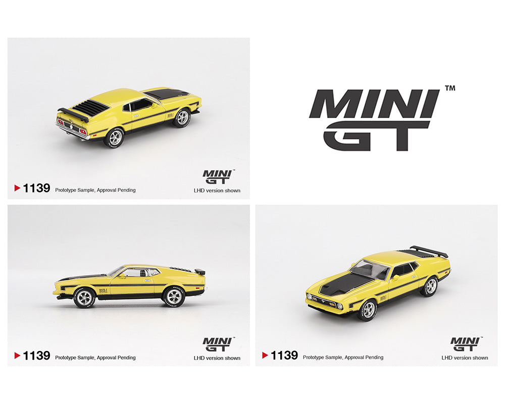 Mini GT 1:64 Ford Mustang Mach1 – Grabber Yellow – DiecastTalk