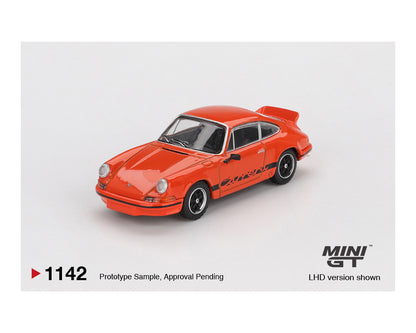 Mini GT 1:64 Porsche 911 Carrera RS 2.7 – Tangerine with Black Livery
