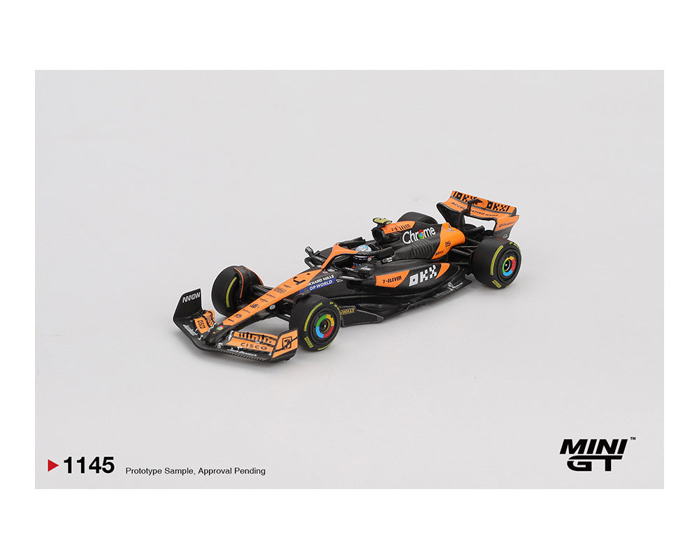 Mini GT 1:64 McLaren MCL38 #4 Lando Norris 2024 F1 2024 Hungarian GP 2nd Place – Black Orange
