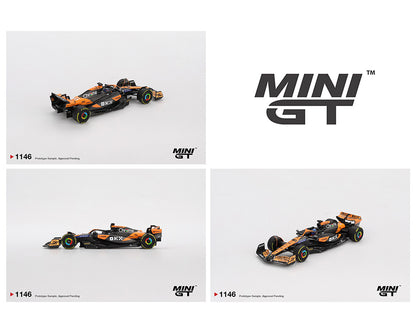 Mini GT 1:64 McLaren MCL38 #81 Oscar Piastri 2024 F1 2024 Hungarian GP Winner – Black Orange