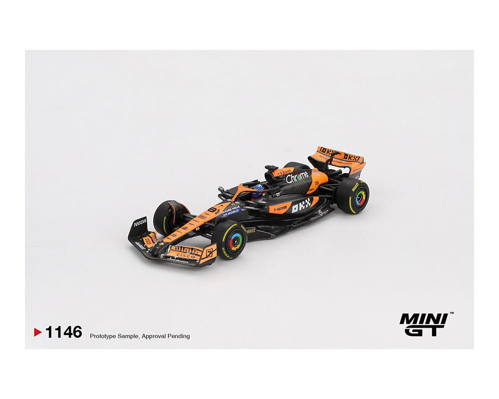 Mini GT 1:64 McLaren MCL38 #81 Oscar Piastri 2024 F1 2024 Hungarian GP Winner – Black Orange