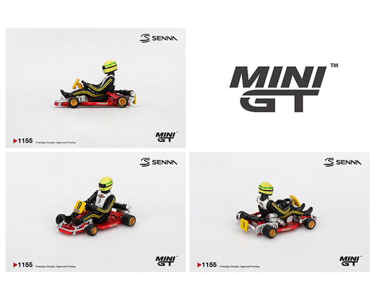 Mini GT 1:64 Senna Kart Formula K #9 Ayrton Senna da Silva 1981 Karting World Championship