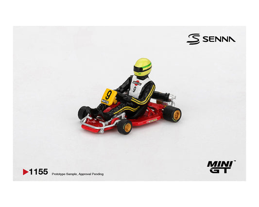 Mini GT 1:64 Senna Kart Formula K #9 Ayrton Senna da Silva 1981 Karting World Championship