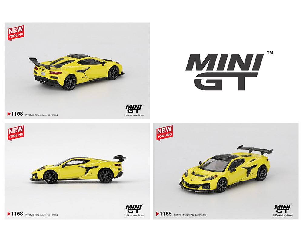 Mini GT 1:64 Chevrolet Corvette ZR1- Accelerate Yellow – DiecastTalk