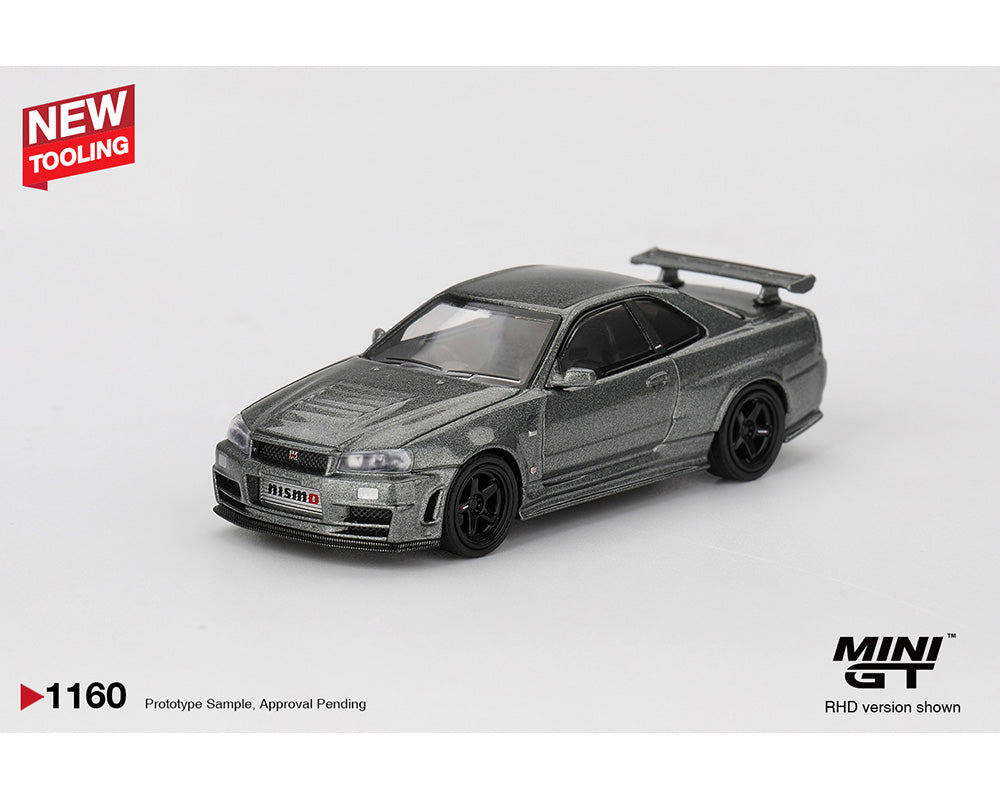 Mini GT 1:64 Nissan Skyline GT-R Dark Metal Gray (NISMO BNR34 CRS Version)
