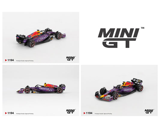 Mini GT 1:64 Oracle Red Bull Racing RB19 #1 Max Verstappen 2023 F1 2023 Las Vegas GP Winner