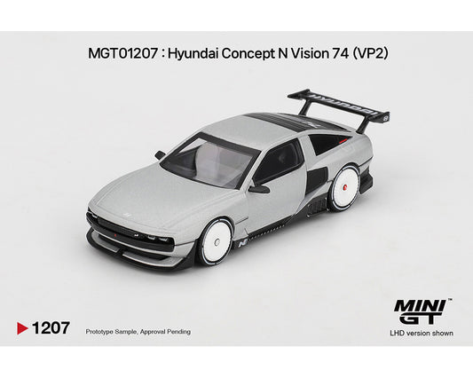 Mini GT 1:64 Hyundai Concept N Vision 74 (VP2) – Silver – Korea Exclusive