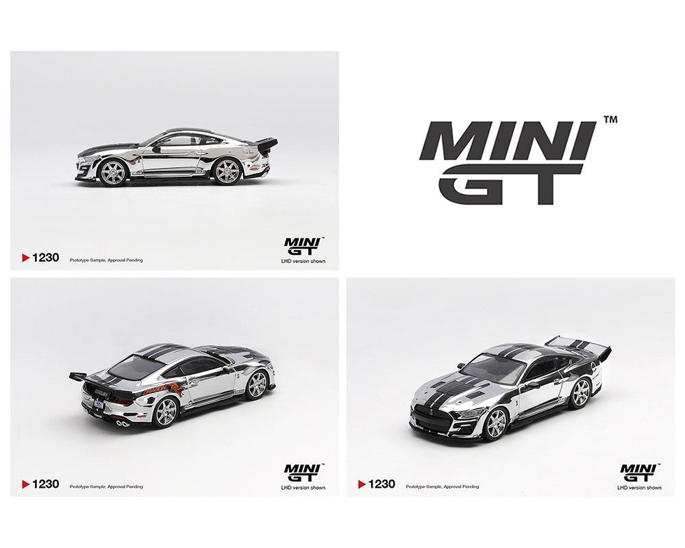 Mini GT 1:64 Shelby GT500 Dragon Snake Concept – Chrome Silver – Limited Edition