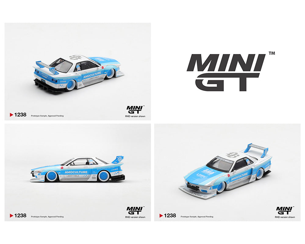 Mini GT 1:64 Nissan Skyline GT-R (R32) LBWK Kaido Works AMOCULTURE