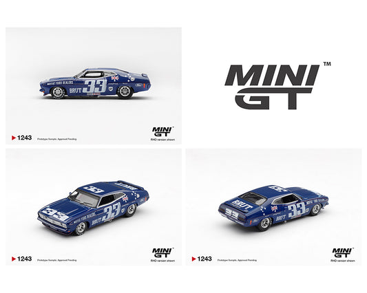 Mini GT 1:64 Ford XB Falcon GT- #33, Allan Moffat / Dieter Glemser – 1974 Bathurst 1000 – Australia Exclusive